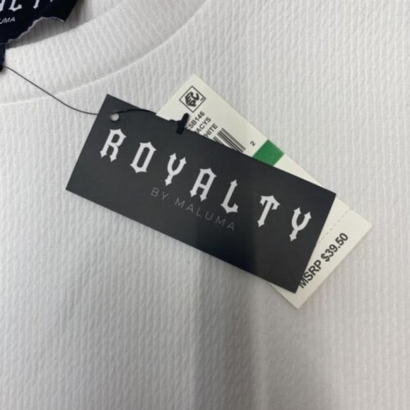 Mens White Ribbed T-Shirt - Picture 6 of 13